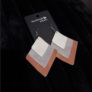 Multicolor Layered Earrings - Handmade